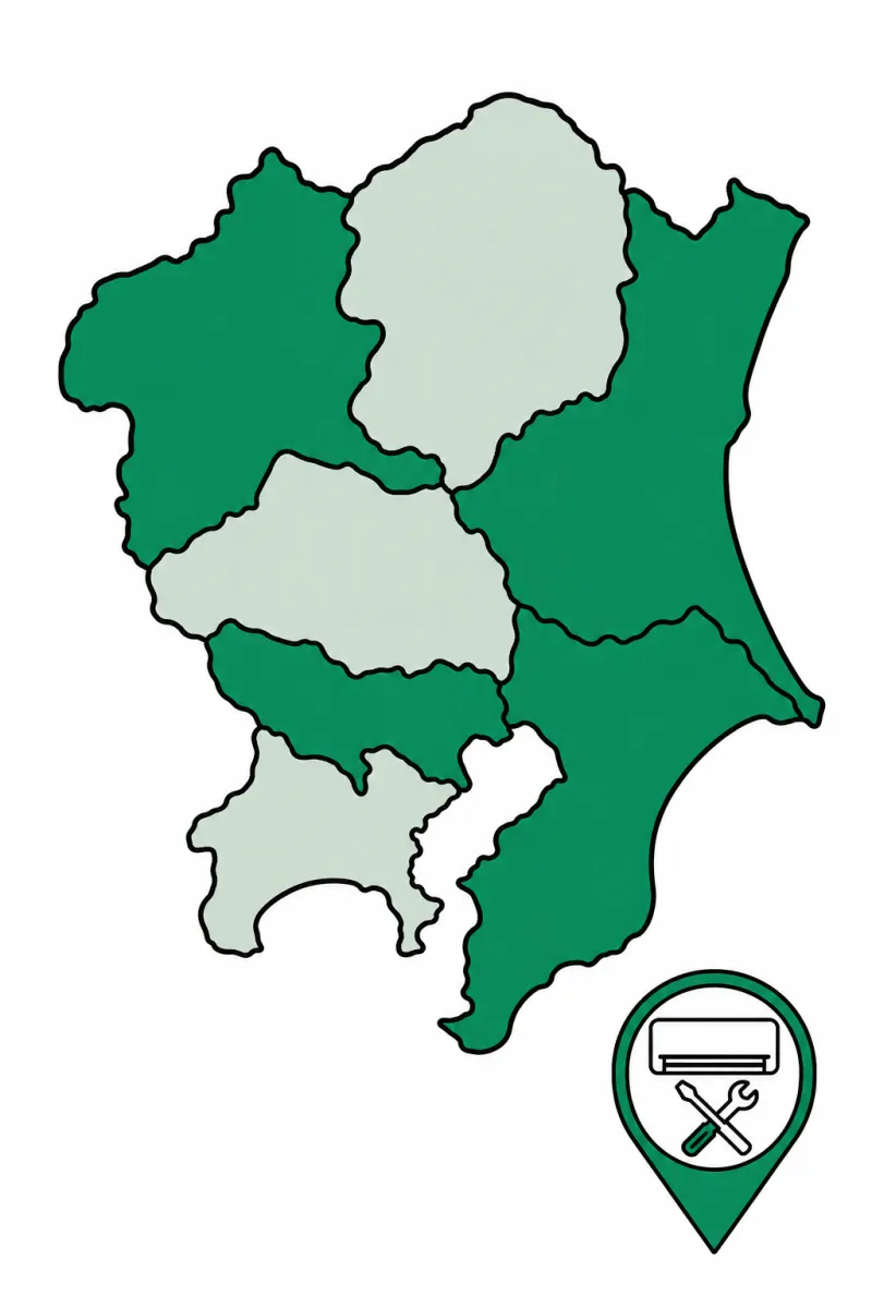 関東地方1都6県の地図